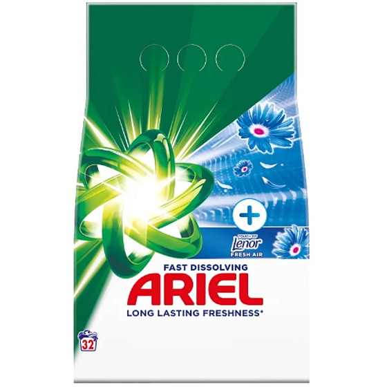 Ariel +Touch Of Lenor Fresh Air proszek do prania do usuwania plam 32 dawek 1,76 kg