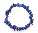 Bransoletka Lapis Lazuli elastyczna cięta naturalny kamień 19 cm, jakość AA, kamień transformacji