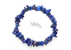 Bransoletka Lapis Lazuli elastyczna cięta naturalny kamień 19 cm, jakość AA, kamień transformacji