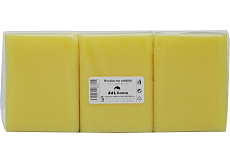 BALhome gąbki do naczyń formowane żółte 3 szt.