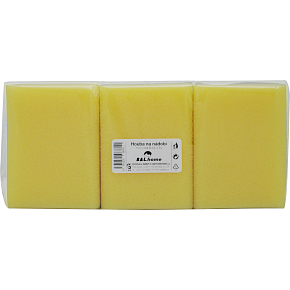 BALhome gąbki do naczyń formowane żółte 3 szt.