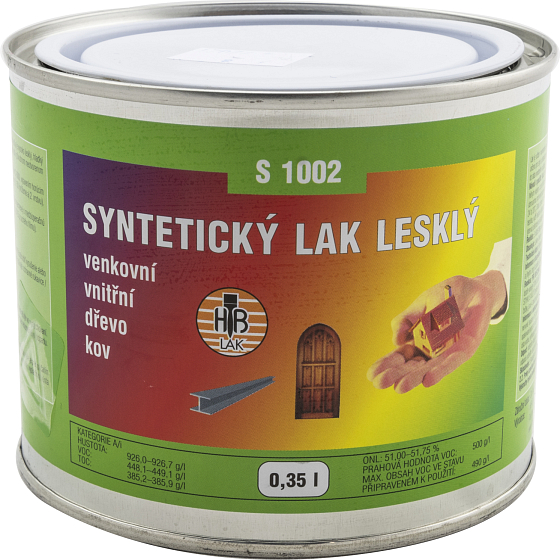 HB-Lak S1002 Połysk, przezroczysty uniwersalny syntetyczny lak, błyszczący, 350 ml