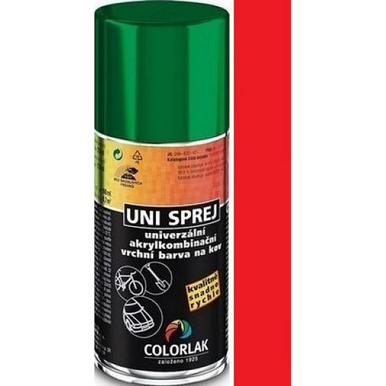 Colorlak Uni univerzální akrylkombinační barva sprej 8130 Červená stálá 160 ml