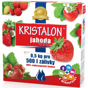Agro Kristalon Truskawka wodorozpuszczalne uniwersalne nawozy 0,5 kg na 250 l nawadniania