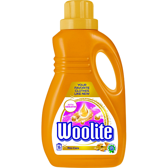 Woolite Pro-Care prací gel, zjemňuje a chrání vlákna 16 dávek 1 l