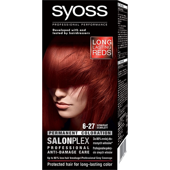 Syoss Color SalonPlex barva na vlasy 6-27 Purpurově červený