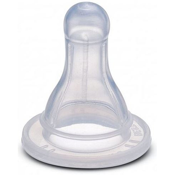 Baby Farlin Dudlík silikonový kulatý D-1-2 Mléko od 12 měsíců 1 kus