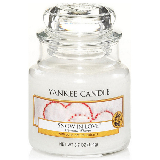 Yankee Candle Snow in Love - Zamilovaný sníh vonná svíčka Classic malá sklo 104 g