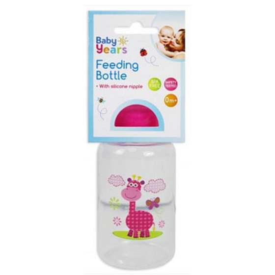 First Steps Safari 0+ butelka niemowlęca żyrafa różowa 150 ml