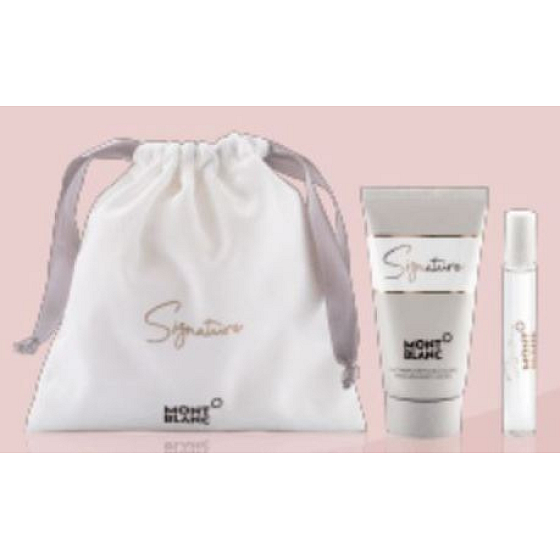 Montblanc Signature parfémovaná voda pro ženy 7,5 ml + tělové mléko 50 ml, dárková sada