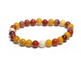 Bransoletka z elastycznego naturalnego kamienia Mokait, koralik 6 mm / 16 - 17 cm, motywujący kamień