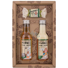 Bohemia Gifts Pivrnec Premium żel pod prysznic 200 ml + piana do kąpieli 200 ml + mydło toaletowe 30 g, zestaw kosmetyczny dla mężczyzn