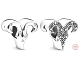 Charm Srebrny 925 zodiakalny znak Błyszczący Baran, koralik na bransoletkę