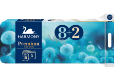 Harmony Premium Pure White papier toaletowy nieperfumowany biały 17,5 m 3-warstwowy 10 sztuk