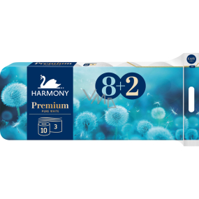 Harmony Premium Pure White papier toaletowy nieperfumowany biały 17,5 m 3-warstwowy 10 sztuk