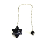 Goldstone Merkaba wahadło, wisiorek z naturalnego kamienia, kamień ambicji