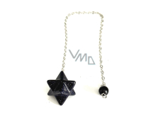 Goldstone Merkaba wahadło, wisiorek z naturalnego kamienia, kamień ambicji
