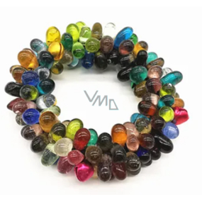 Stare szkło bransoletki ręcznie wykonane z Nepalu kolorowe z szklanych koralików 21 cm 62 g Stare szkło bransoletki ręcznie wykonane z Nepalu kolorowe z szklanych koralików 21 cm 62 g