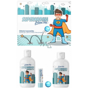 Regina Superbohater żel pod prysznic 250 ml + sól do kąpieli 300 ml + jelenie łój + skacząca piłka, zestaw kosmetyków dla dzieci