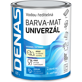 DENAS UNIWERSAL-MAT farba nawierzchniowa na drewno, metal i beton, 0610 kremowy, 700 g
