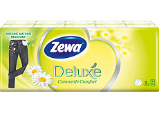 Zewa Deluxe Camomile Comfort 3-warstwowe chusteczki papierowe, 10× 10 sztuk