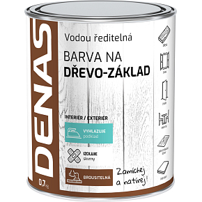 DENAS NA DREWO–ZASADA podkład do drewna, biały, 0,7 kg