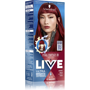 Schwarzkopf Live Ultra Brights semi-permanentna farba do włosów 026 Ciemna czerwień 50ml Schwarzkopf Live Ultra Brights semi-permanentna farba do włosów 026 Ciemna czerwień 50ml