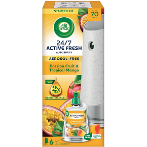 Air Wick Active Fresh elektryczny dyfuzor Marakuja & Mango komplet, 1 + 228 ml