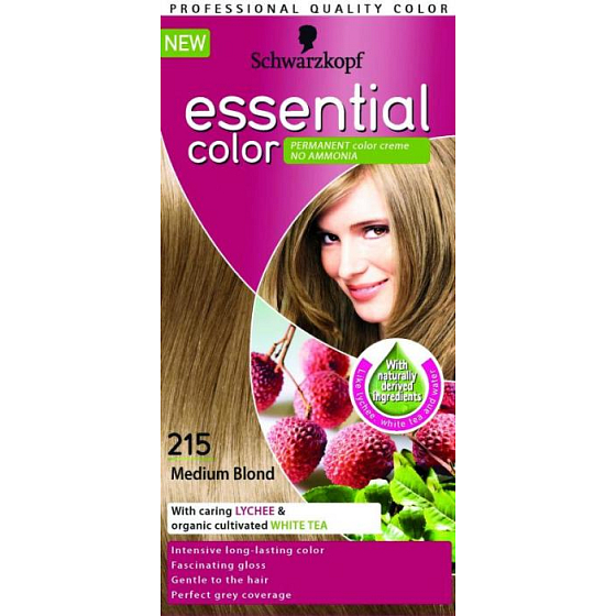 Schwarzkopf Essential Color dlouhotrvající barva na vlasy 215 Středně plavá