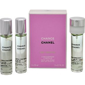 Chanel Chance Eau Fraiche woda toaletowa uzupełnienia dla kobiet 3 x 20 ml