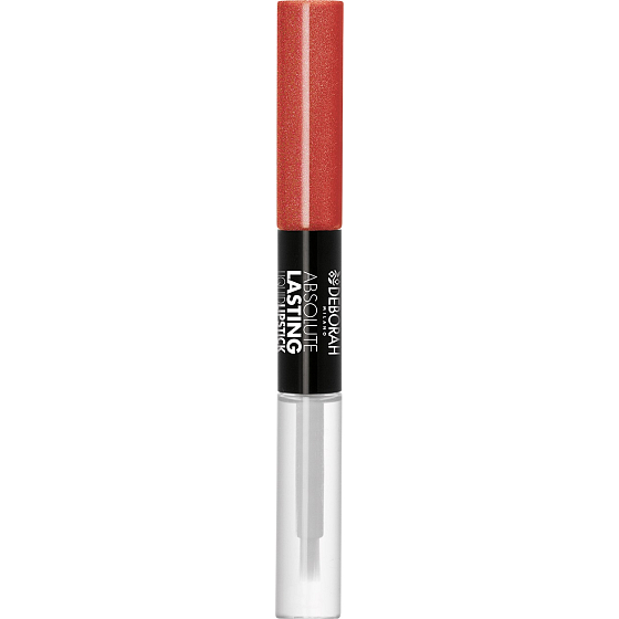 Deborah Milano Absolute Lasting Liquid Lipstick 2v1 rtěnka a lesk na rty 12 Pearly Orange 2 x 4 ml