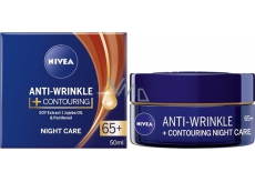 Nivea Anti-Wrinkle+Contouring noční krém pro zlepšení kontur 65+ 50 ml