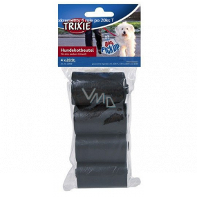 Trixie Sáčky na psí exkrementy 4 roličky x 20 sáčků černé