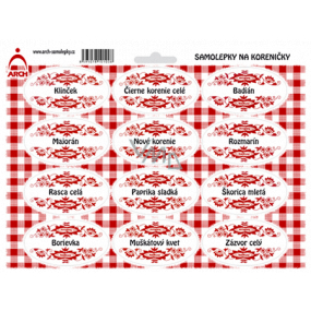 Arch Samolepki na przyprawy z brązowym ornamentem Oregano 22 x 16 cm SK