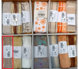 Ditipo Wstążka materiałowa Flora przezroczysta brązowa z beżowym brzegiem 3 m x 25 mm
