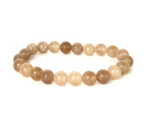 Bransoletka turmalinowa elastyczna naturalny kamień, kuleczka 8 mm / 16 - 17 cm, strzeżce dobrego nastroju