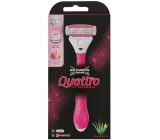 Wilkinson Quattro for Woman maszynka do golenia 4 ostrza dla kobiet + głowica zamienna 1 szt