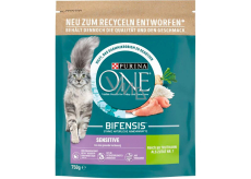 Purina One Sensitive granule pro kočky s krůtím a rýží, 800 g