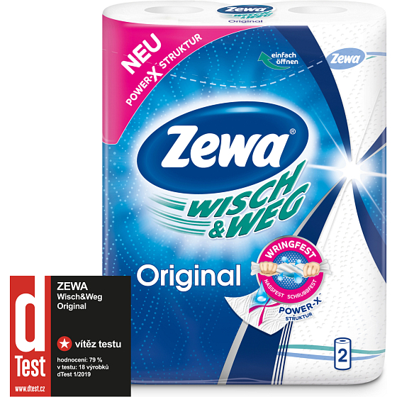 Zewa Wisch & Weg Original 2-warstwowe papierowe ręczniki, 2 × 45 kawałków