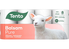 Ten Balsam Pure 3-warstwowy papier toaletowy, 8 rolek, 18 m rolka