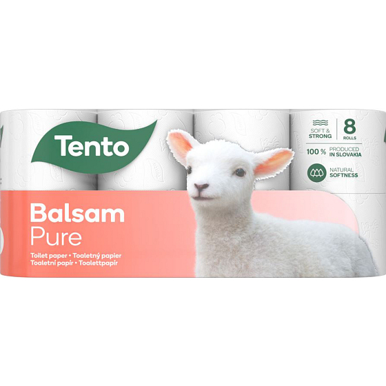 Tento Balsam Pure 3warstwowy papier toaletowy, 8 rolek, 18 m rolka