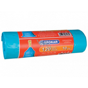 Spokar Pytle na odpad zatahovací 120 litrů, 100 x 70 cm, 10 kusů Spokar Pytle na odpad zatahovací 120 litrů, 100 x 70 cm, 10 kusů