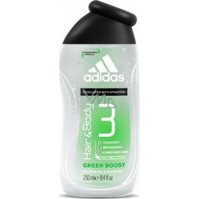 Adidas 3 Green Boost sprchový gel na tělo a vlasy pro muže 250 ml Adidas 3 Green Boost sprchový gel na tělo a vlasy pro muže 250 ml