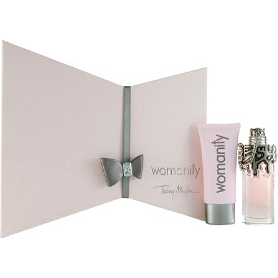 Thierry Mugler Womanity parfémovaná voda pro ženy 50 ml + tělové mléko 100 ml, dárková sada