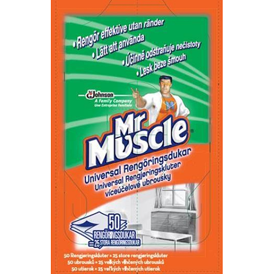 Mr. Muscle Universal víceúčelové čistící ubrousky 25 kusů