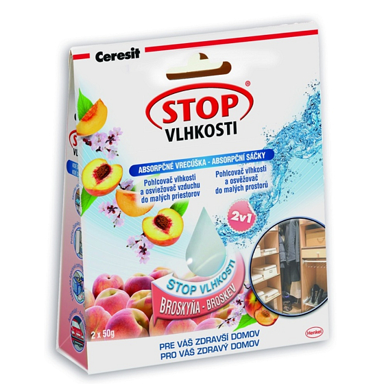 Ceresit Stop vlhkosti Broskev pohlcovač vlhkosti do malých prostorů 2 x 50 g