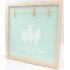 Nekupto Home Decor Dřevěná deska se 3 kolíčky zelená 30 x 30 cm