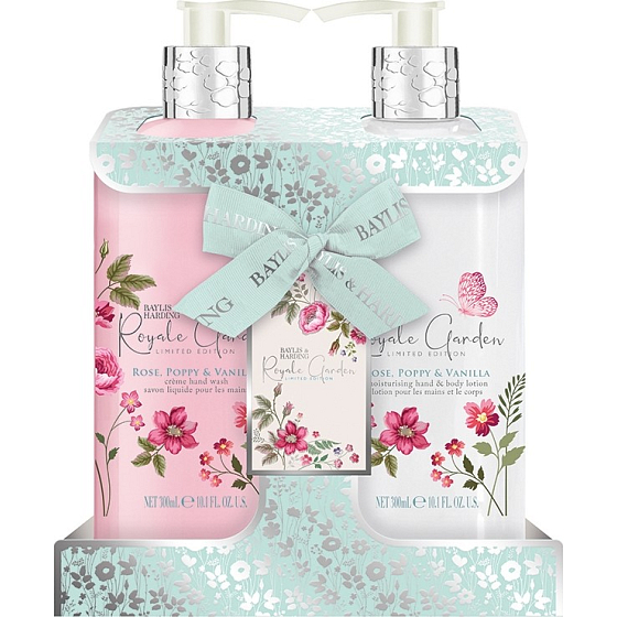 Baylis & Harding Královská zahrada mycí gel 300 ml + tělové mléko 300 ml, kosmetická sada