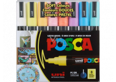 Posca Uniwersalny zestaw markerów akrylowych 1,8 - 2,5 mm Mix pastelowych kolorów 8 sztuk PC-5M