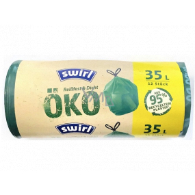 Melitta Swirl EKO worki na śmieci zaciągane 35 litrów, 55 x 63 cm, 23 µ, 12 sztuk